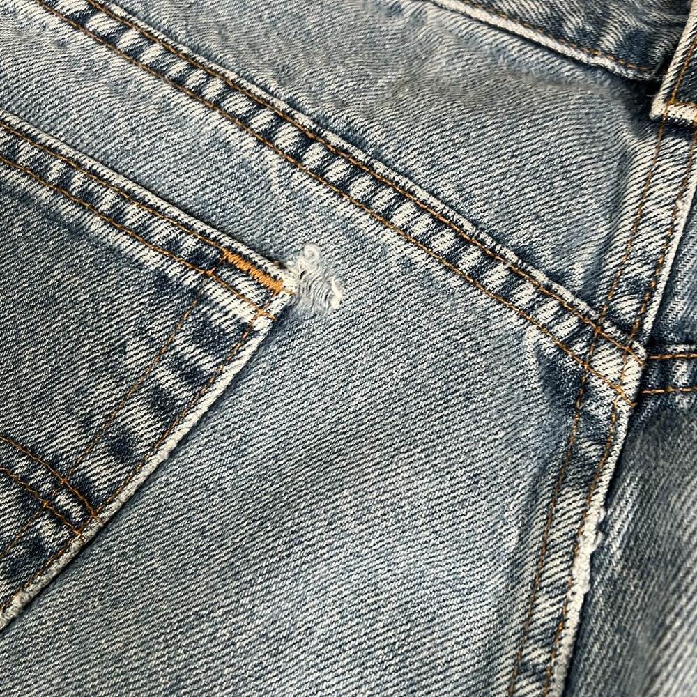 Vintage Levi's 550 Relaxed Fit Jeans Men's 32x30 Blue Denim Made in Mexico Red T - Picture 4 of 12